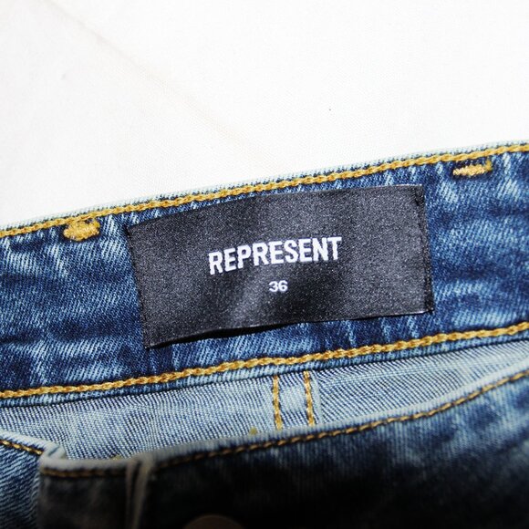 BNWT SS23 REPRESENT SPLIT DENIM 34 & 36 - Picture 11 of 15